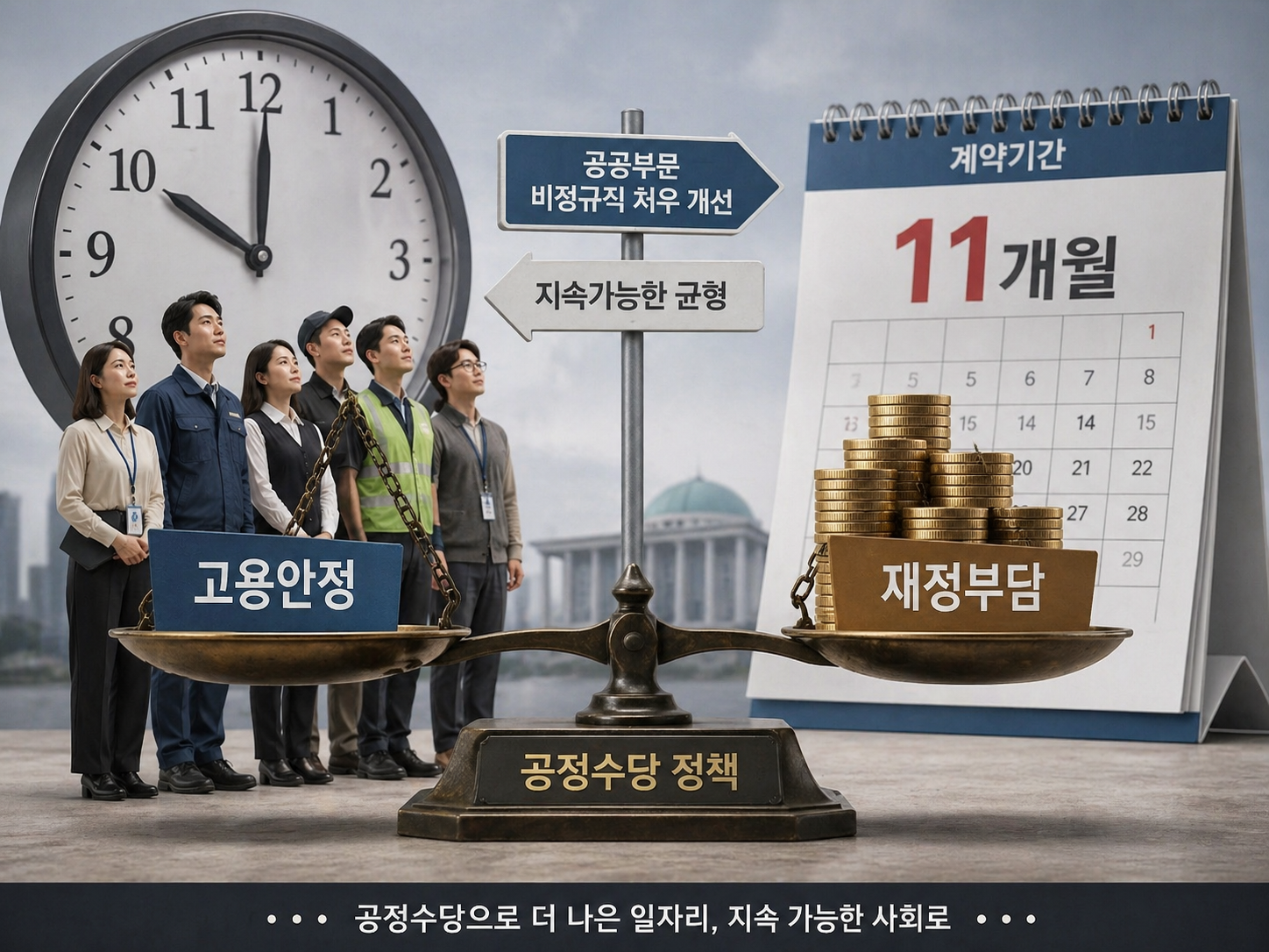 2 고용안정과 재정부담 사이의 균형을 상징하는 장면.png