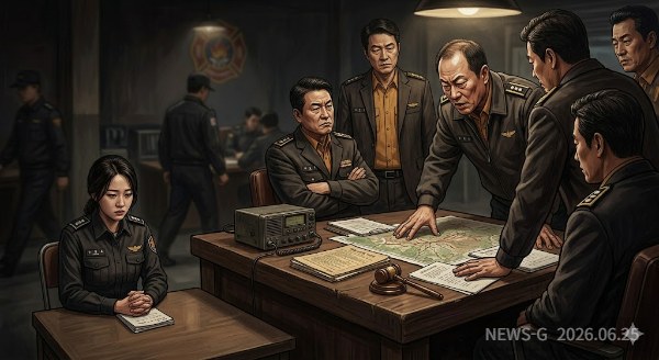 2 폐쇄적 조직문화와 권력구조를 상징적으로 표현한 소방 조직 내부 장면.jpg